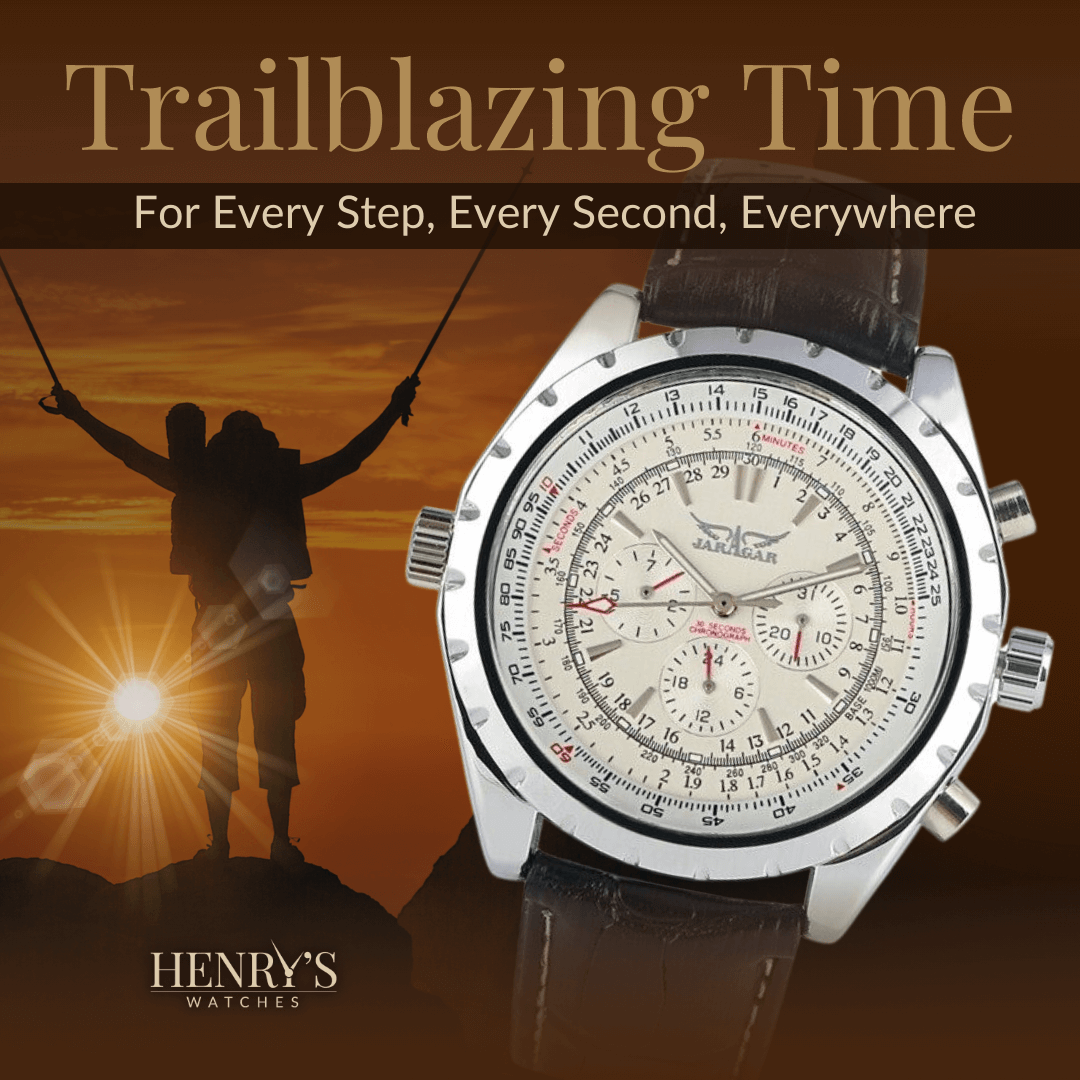 Robust Mekanisk Klocka Med Läderrem