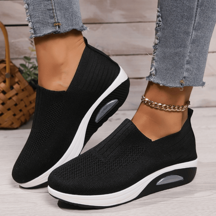 Ortopediska Smärtlindrande - Bekväma och Lätta Slip-on Sneakers för Damer, Med Stötdämpande Sula - Glowseva