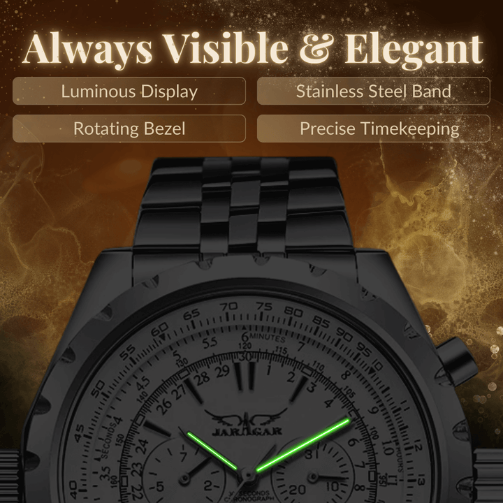 Robust Mekanisk Klocka Med Läderrem