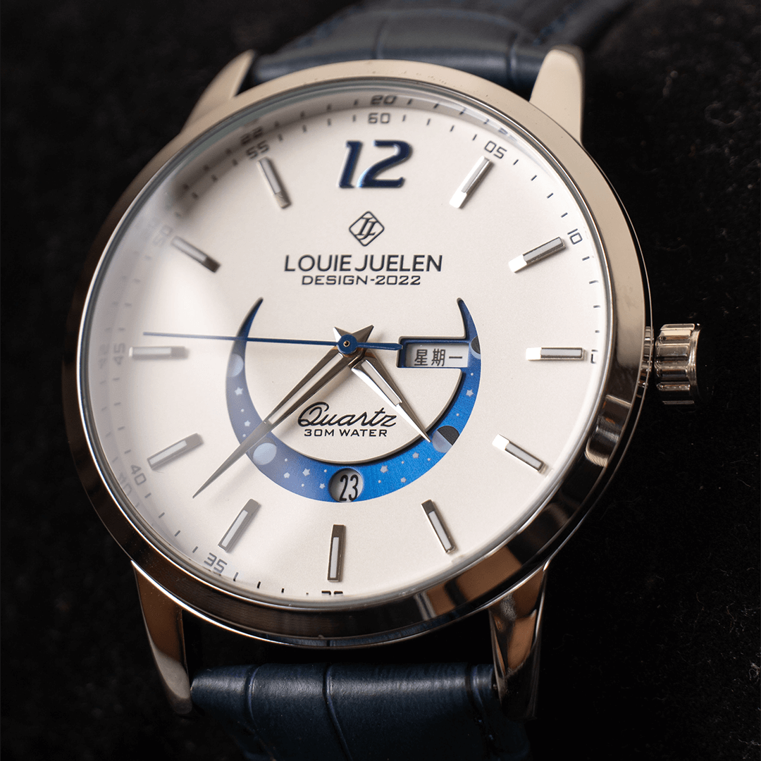 Elegant Luminous Moonphase Klocka