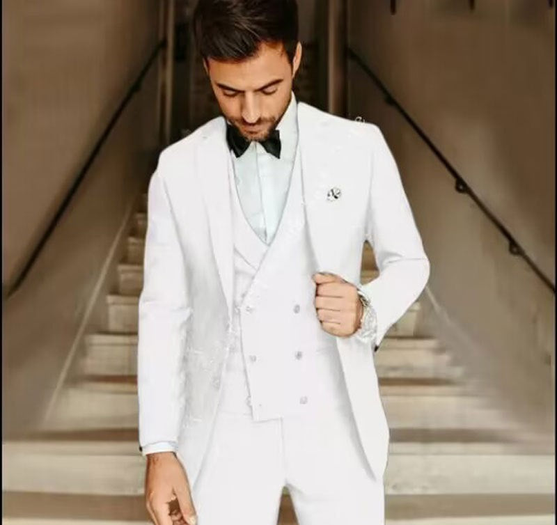 Herrkostym 3-delad | Slim Fit | Lyxigt Tyg & Enkelknäppt Kavaj