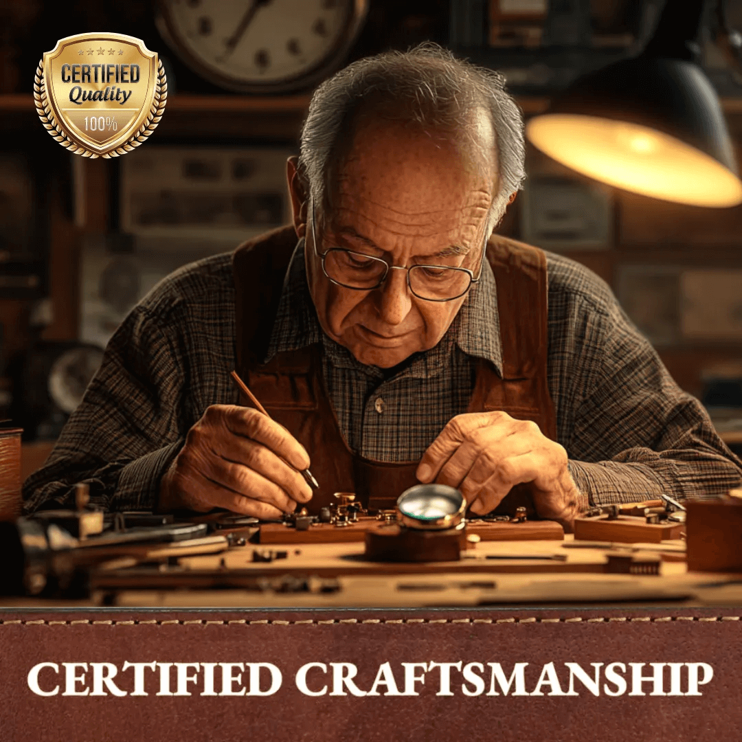 Robust Mekanisk Klocka Med Läderrem