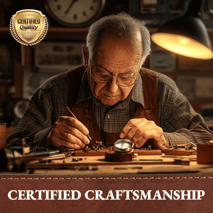 Robust Mekanisk Klocka Med Läderrem