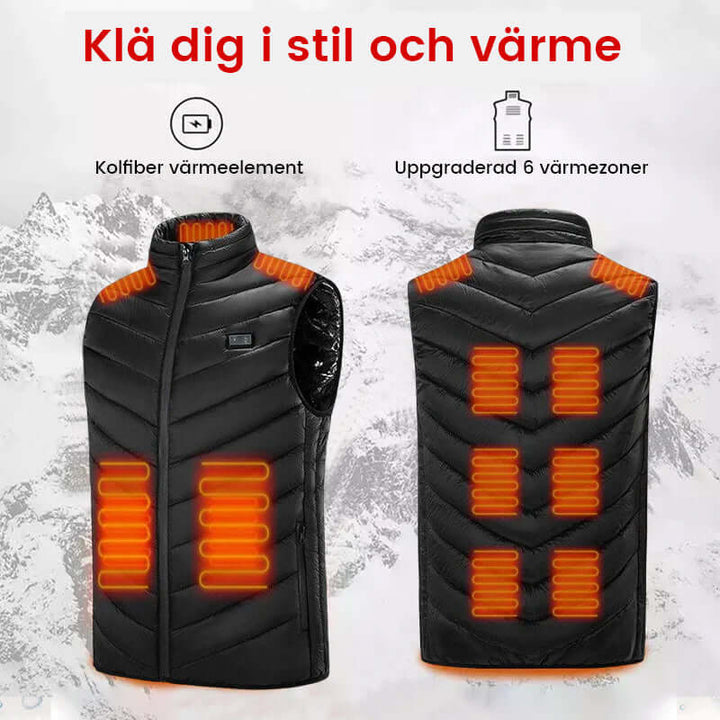 Heated Vest -  Unisex elektrisk uppvärmd jacka
