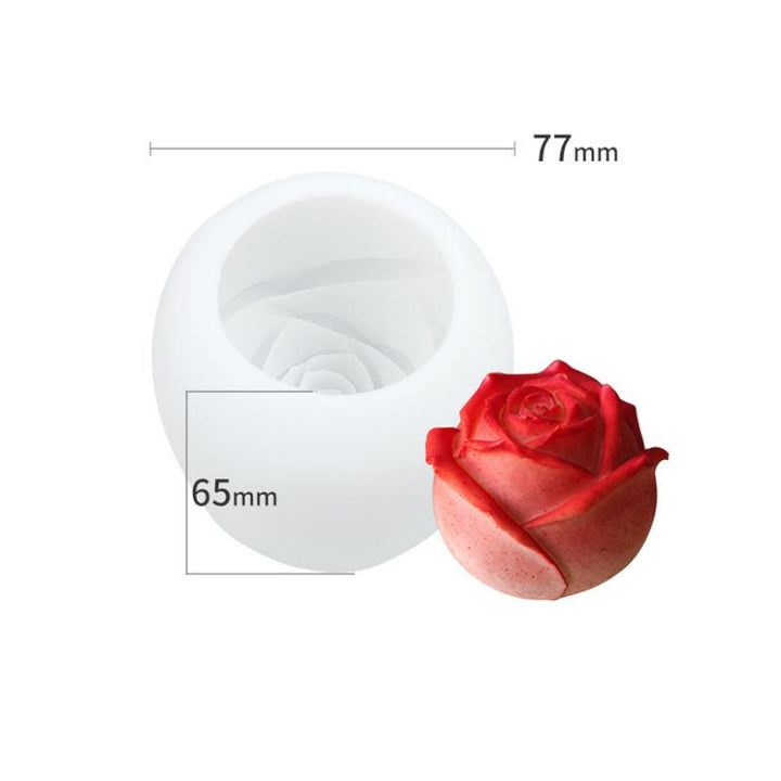 "3D silikonform i rosform, skapar eleganta blommiga isbitar. Perfekt för sofistikerade cocktails och köksanvändning."