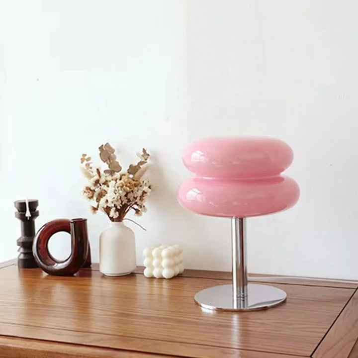 Macaron Inspirerad Bordslampa - Färgglad Glaslampa | Smart Ljus