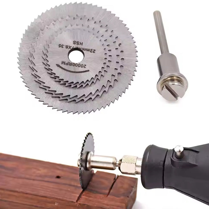 "6-delars HSS cirkelsågblad för metallbearbetning, DIY projekt, precisionsskärning, robust stål, mångsidigt snittverktyg"