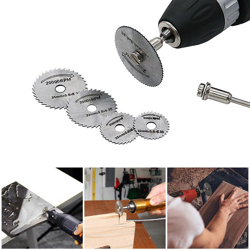 "6-delars HSS cirkelsågblad för metallbearbetning, DIY projekt, precisionsskärning, robust stål, mångsidigt snittverktyg"