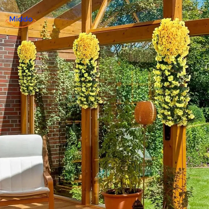 Charmig Orkidévattenfall | Konstgjorda Blommor för Alla Tillfällen och Årstider