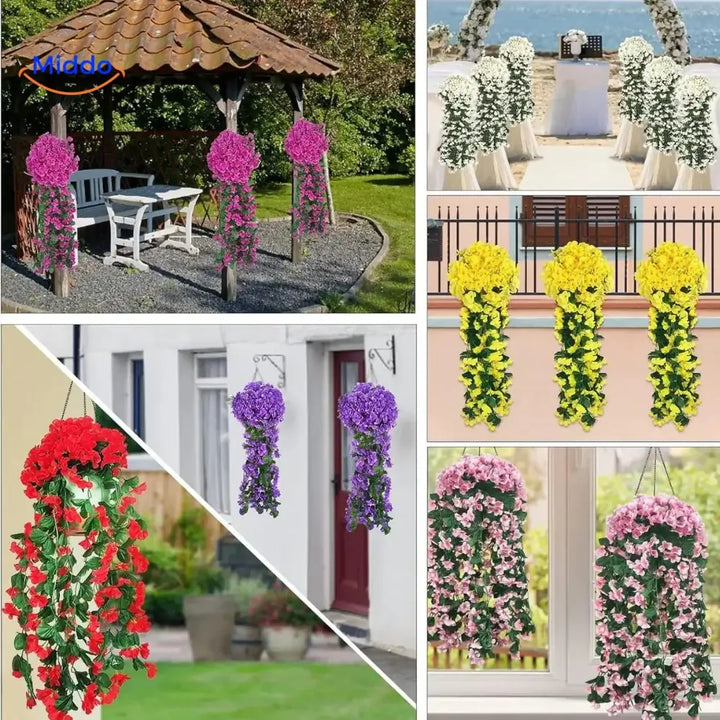 Charmig Orkidévattenfall | Konstgjorda Blommor för Alla Tillfällen och Årstider