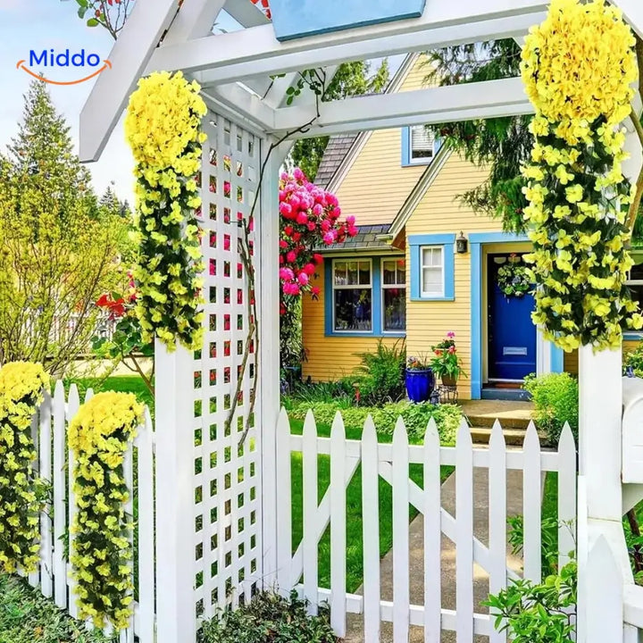 Charmig Orkidévattenfall | Konstgjorda Blommor för Alla Tillfällen och Årstider