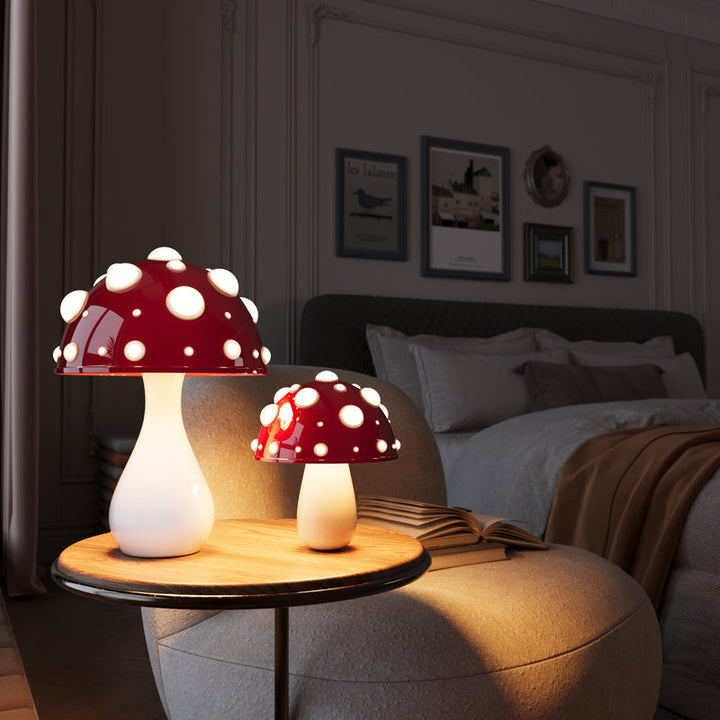 Svamp Bordslampa – Mysig och Trådlös LED-belysning