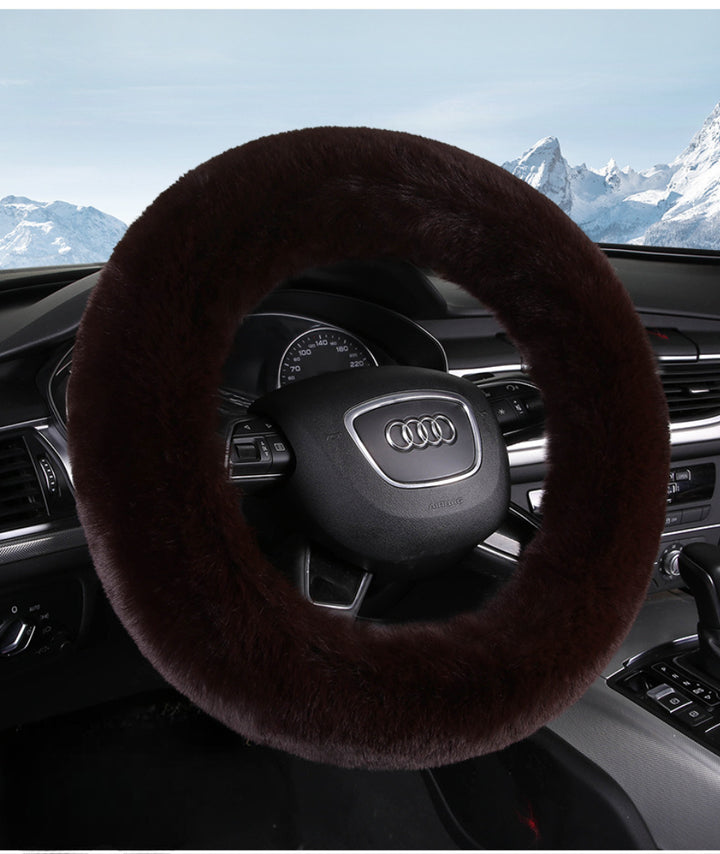 Plysch bilrattkåpa för maximal komfort