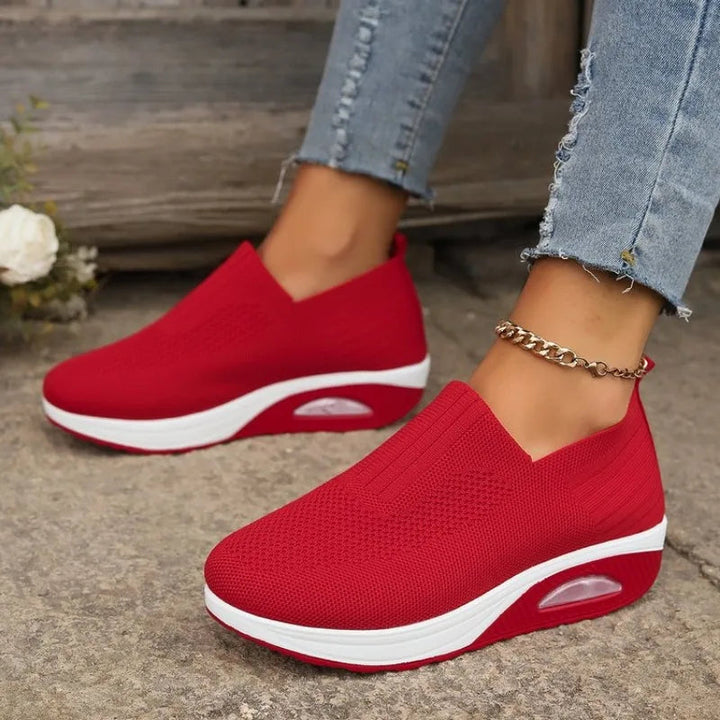 Ortopediska Smärtlindrande - Bekväma och Lätta Slip-on Sneakers för Damer, Med Stötdämpande Sula - Glowseva