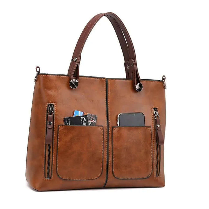 Acanthaemmeline Vintage Läder Axelväska – Elegant, Hållbar & Tidlös - Glowseva