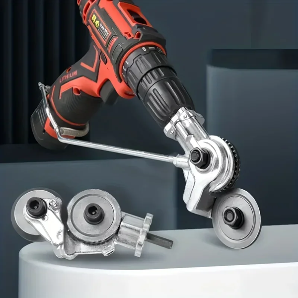 "Adapter för borrmaskin, silverfärgad, för effektiv metallkapning och precision i DIY- och professionella projekt."