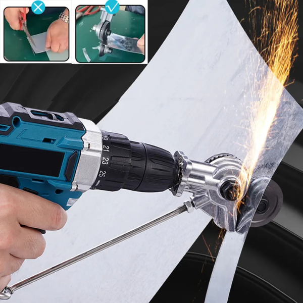 "Adapter för borrmaskin, silverfärgad, för effektiv metallkapning och precision i DIY- och professionella projekt."