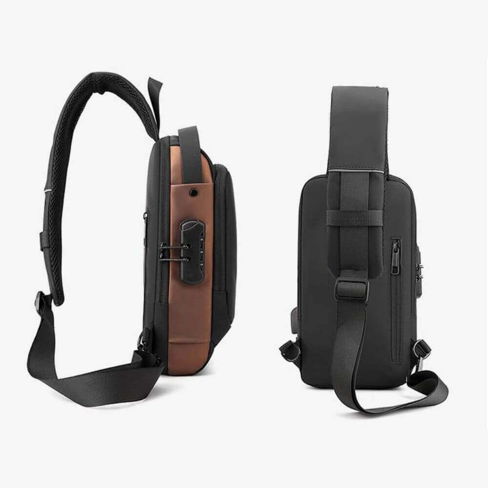 Anti - Stöld Slingväska – Säkerhet, Stil & USB - port för Män och Kvinnor - Glowseva