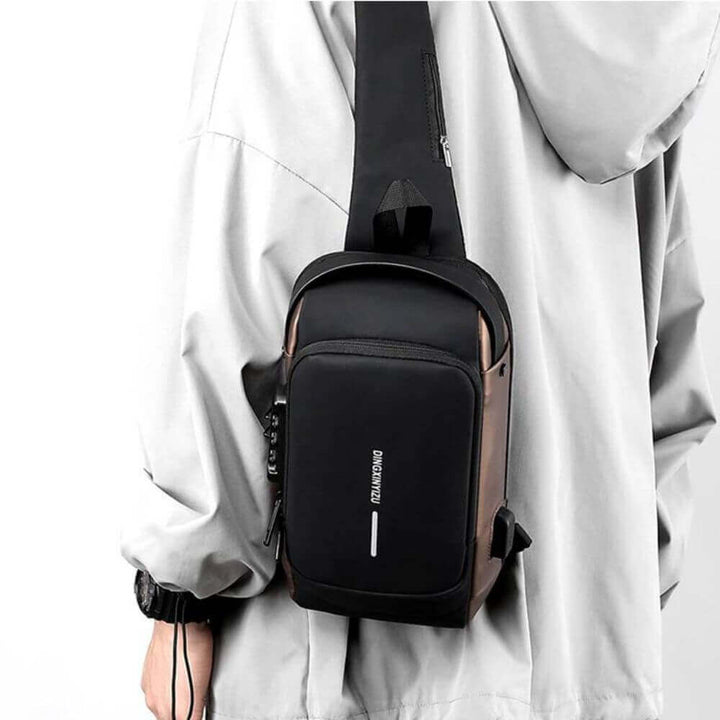 Anti - Stöld Slingväska – Säkerhet, Stil & USB - port för Män och Kvinnor - Glowseva