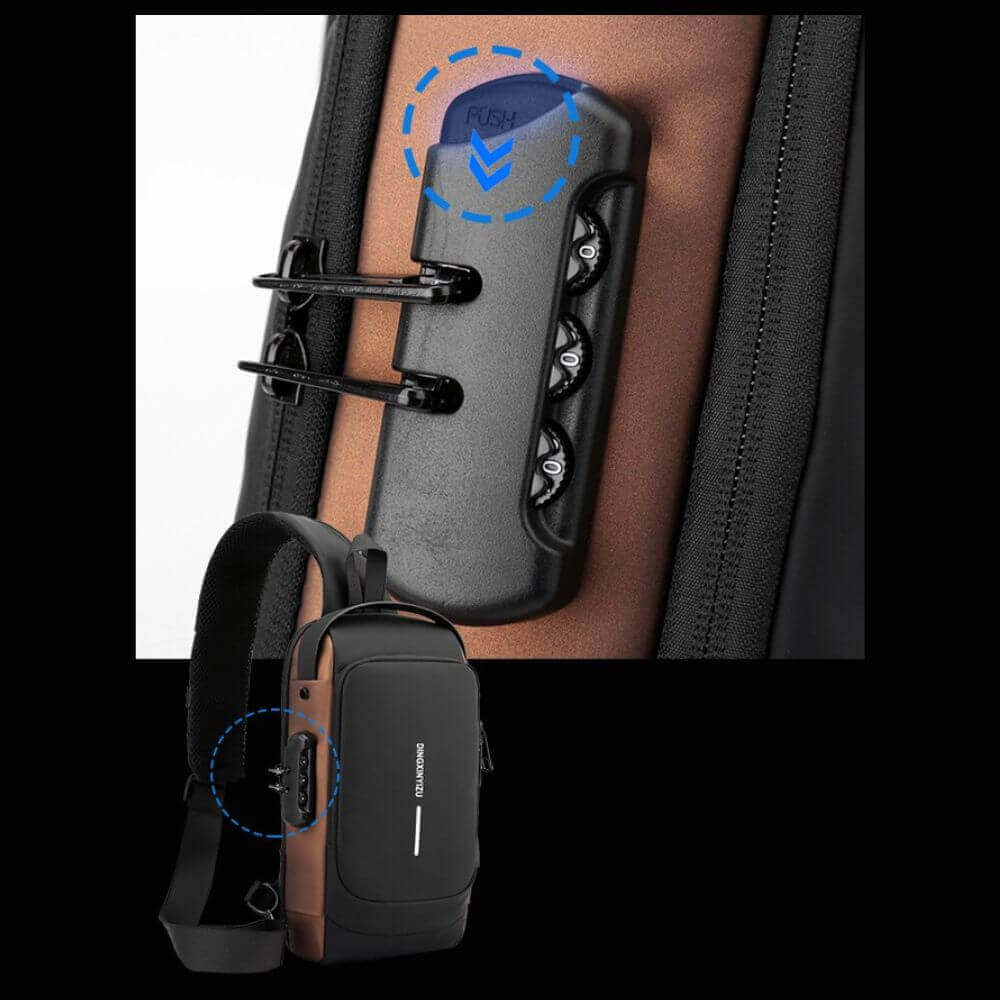 Anti - Stöld Slingväska – Säkerhet, Stil & USB - port för Män och Kvinnor - Glowseva