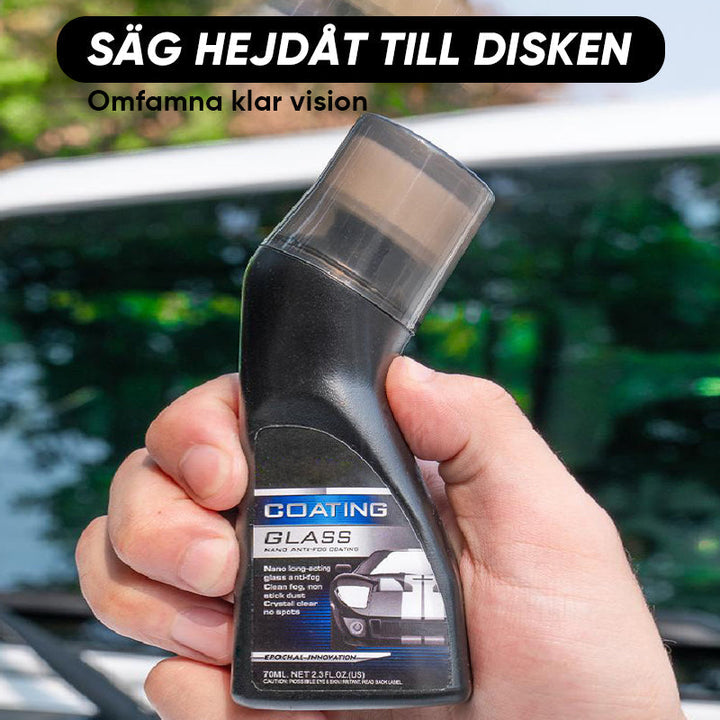 Antifogbeläggning för glas och speglar, säker sikt i alla väder, 70 ml flaska för garage & fordon, lätt att applicera.