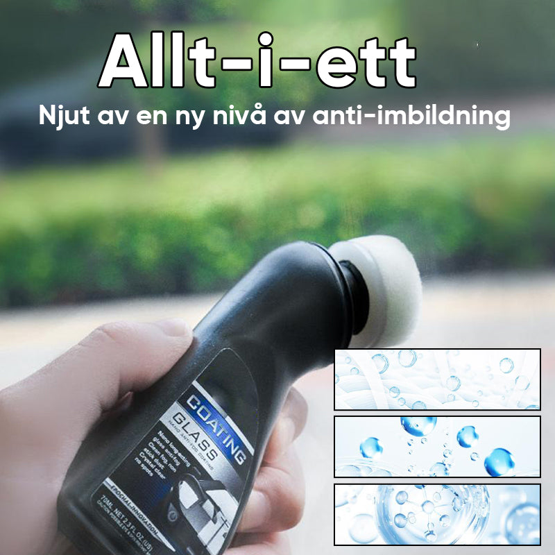 Antifogbeläggning för glas och speglar, säker sikt i alla väder, 70 ml flaska för garage & fordon, lätt att applicera.