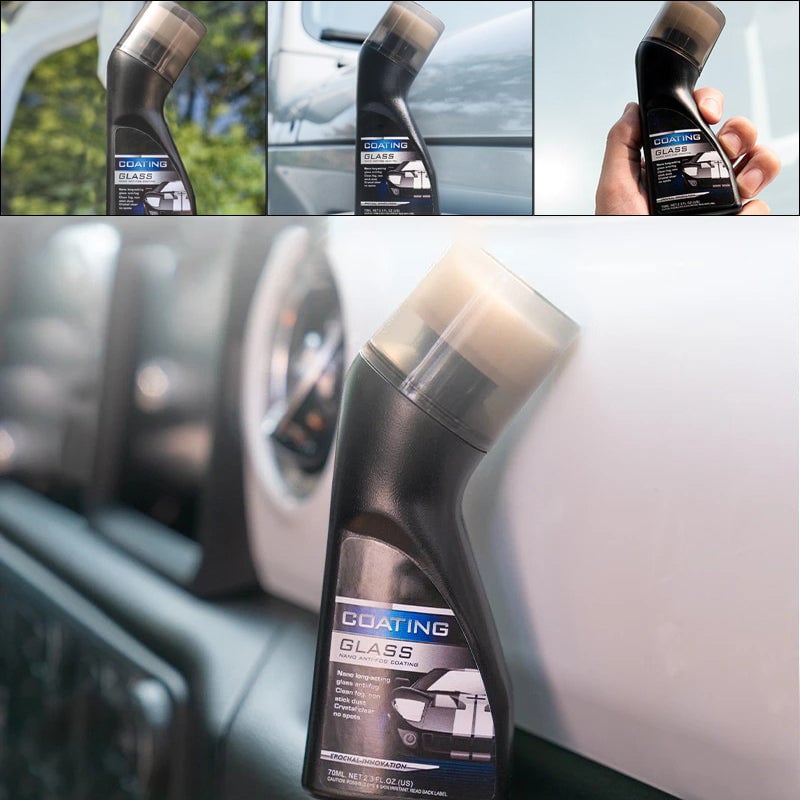 Antifogbeläggning för glas och speglar, säker sikt i alla väder, 70 ml flaska för garage & fordon, lätt att applicera.