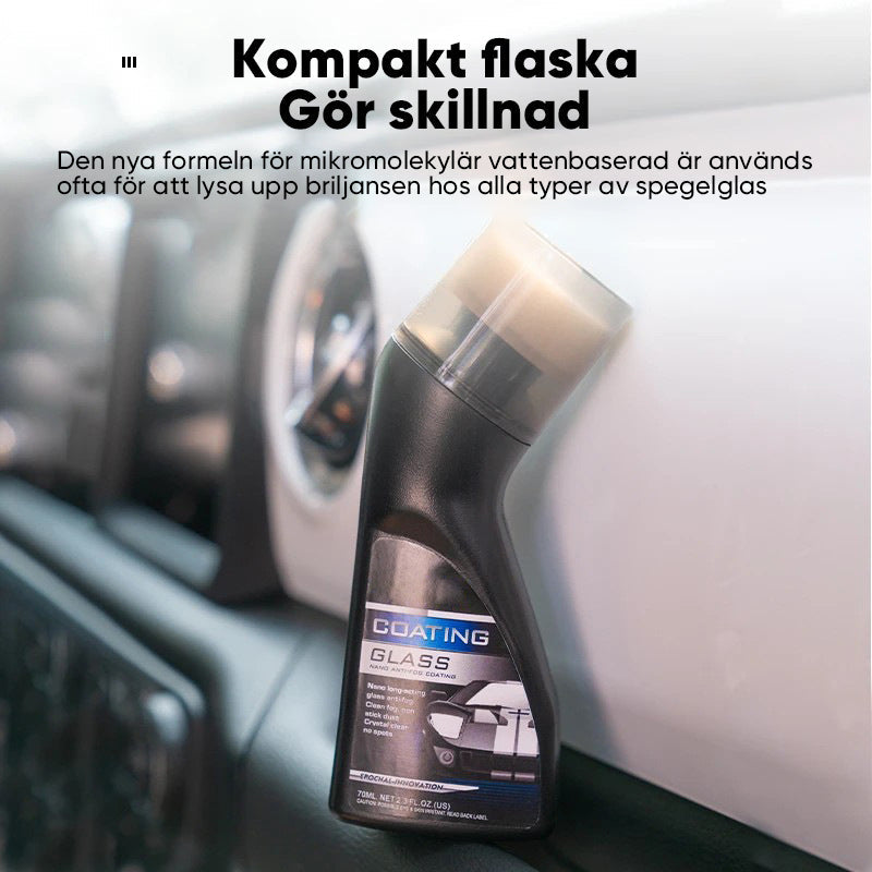 Antifogbeläggning för glas och speglar, säker sikt i alla väder, 70 ml flaska för garage & fordon, lätt att applicera.