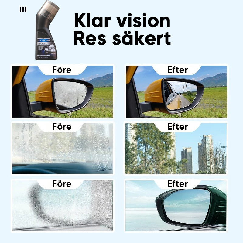 Antifogbeläggning för glas och speglar, säker sikt i alla väder, 70 ml flaska för garage & fordon, lätt att applicera.