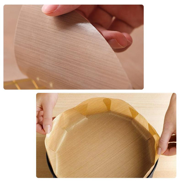 "Återanvändbar bakplåt i glasfiber med non-stick yta, hållbar och lätt att rengöra för miljövänlig bakning."