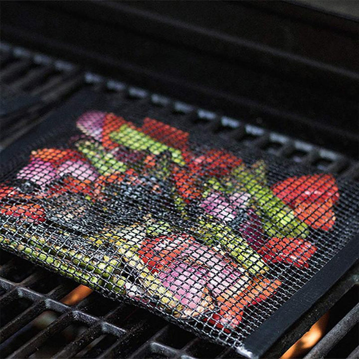 "Återanvändbara BBQ grillpåsar, klibbfria meshpåsar för smidig grillning, ger fina grillmärken, säkra förvaring"