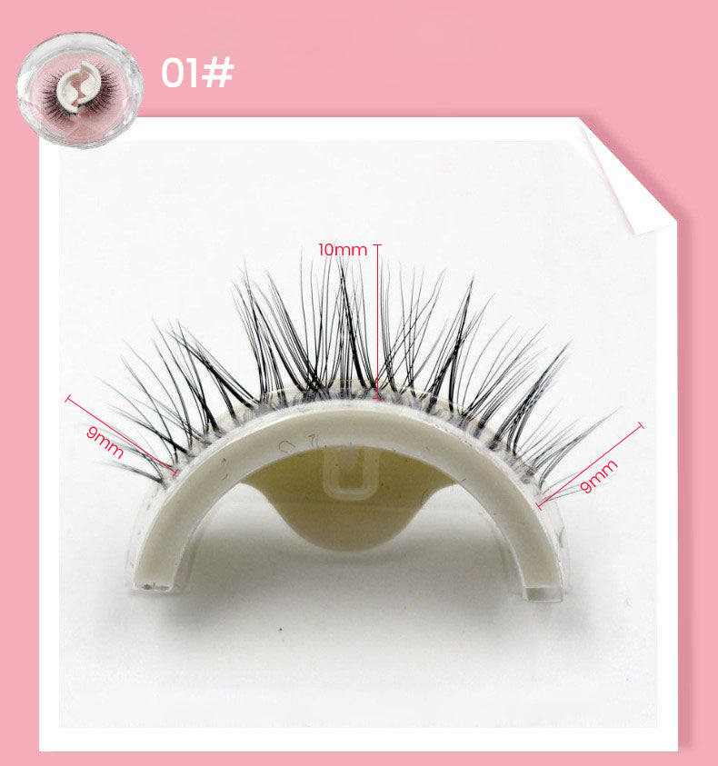 "Återanvändbara självhäftande ögonfransar, naturligt fluffiga, inga lim krävs, för glamorös ögonmakeup, skönhetsprodukt."