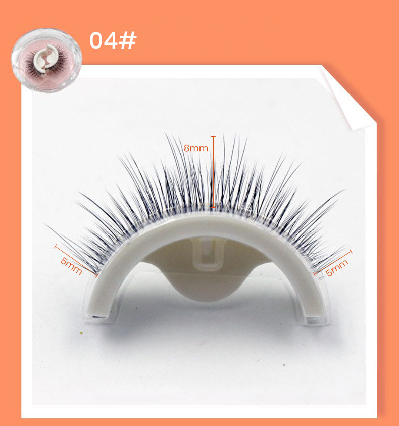 "Återanvändbara självhäftande ögonfransar, naturligt fluffiga, inga lim krävs, för glamorös ögonmakeup, skönhetsprodukt."