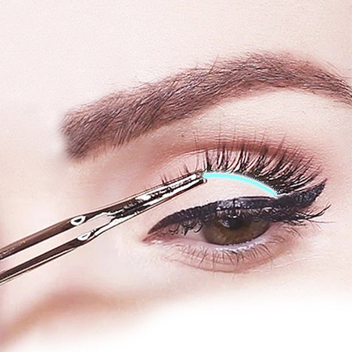 "Återanvändbara självhäftande ögonfransar, naturligt fluffiga, inga lim krävs, för glamorös ögonmakeup, skönhetsprodukt."