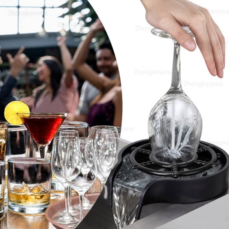 Bärbar glasrengörare för snabb och effektiv rengöring av glas i kök.