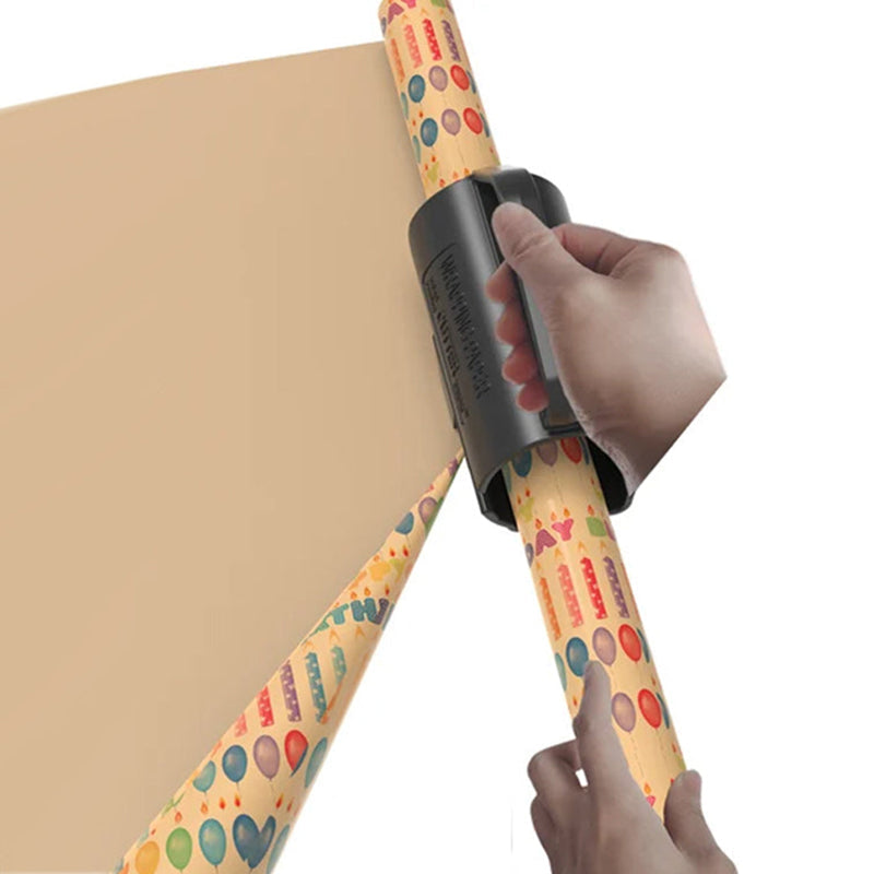 "Avtagbar pappersskärare med svart handtag, säker design för raka snitt, köksredskap, lättanvänd och barnsäker"