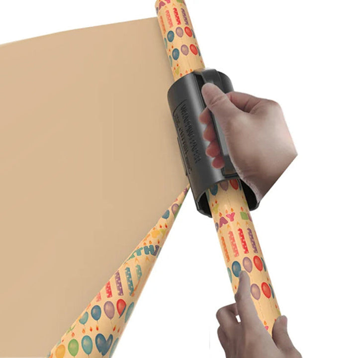 "Avtagbar pappersskärare med svart handtag, säker design för raka snitt, köksredskap, lättanvänd och barnsäker"