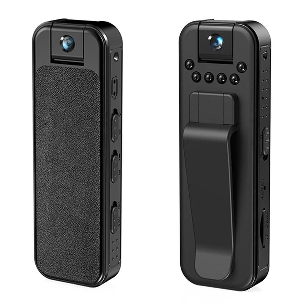 Bärbar HD-fickövervakningskamera med mörkerseende, för diskret videoinspelning.