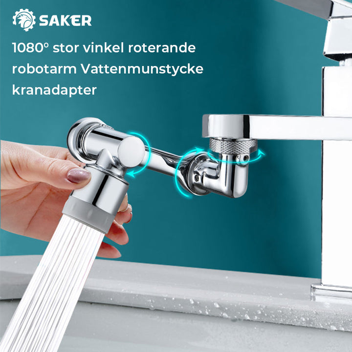 "Badrums 1080° roterande kranadapter i metall med koppar och rostfritt stål för flexibel kranhållare och enkel diskbänksrengö