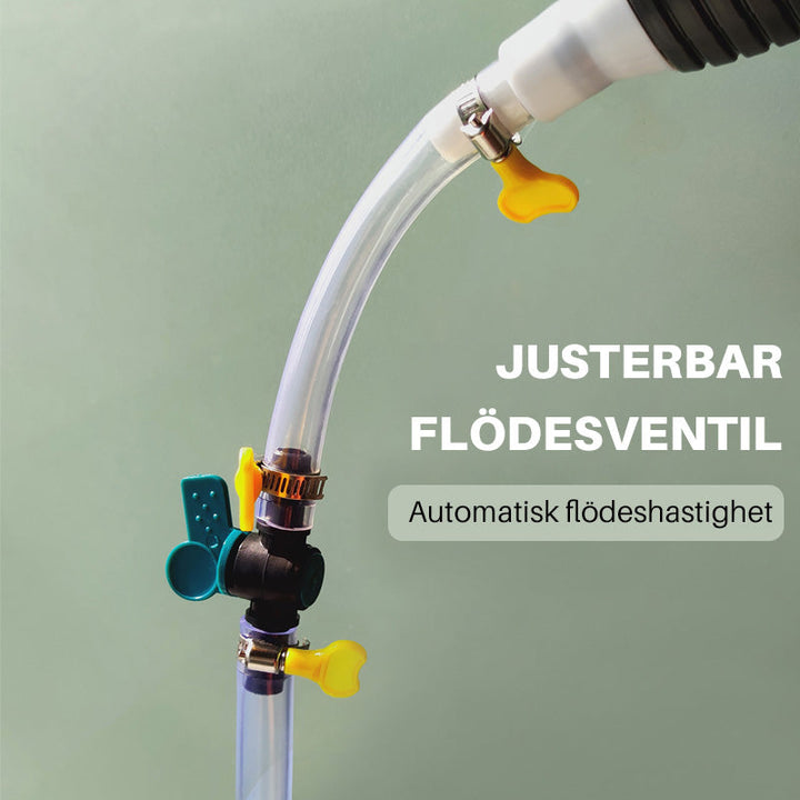 "Bärbar bilbränslepump med slitstark PVC, 1.5 m slang. Idealisk för enkel vätsketransfer av bensin, olja, vatten."