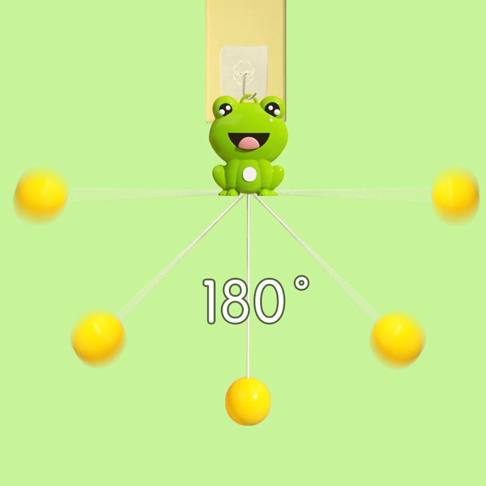 "Bärbar hängande bordtennistränare för inomhusbruk, justerbar och multifunktionell med PVC-material, enkel installation."