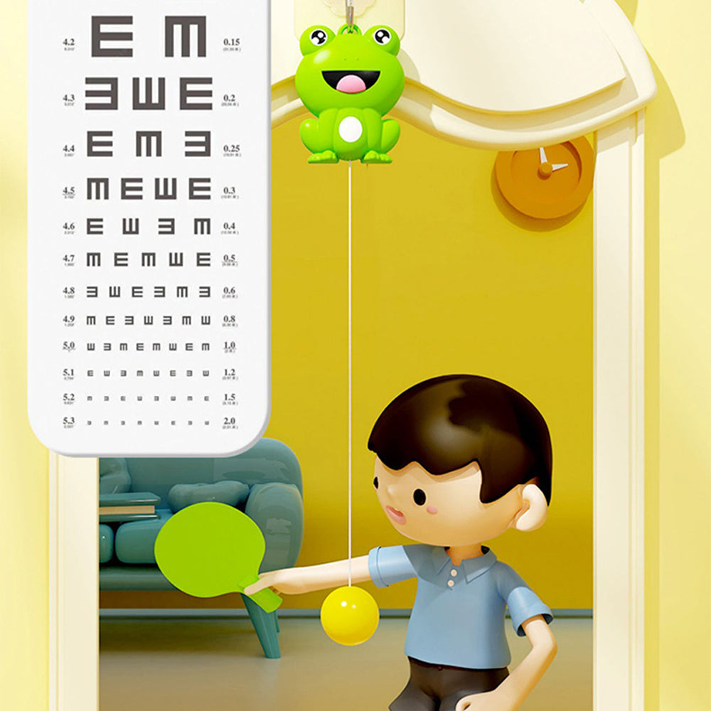 "Bärbar hängande bordtennistränare för inomhusbruk, justerbar och multifunktionell med PVC-material, enkel installation."