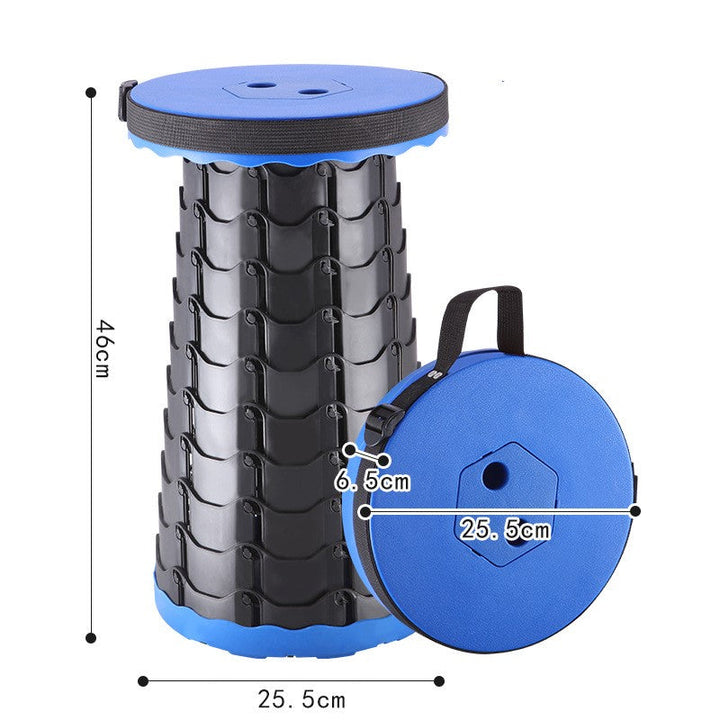 "Bärbar, ihopfällbar pall för utomhusbruk i kompakt design, grön färg, perfekt för camping och sportevenemang."