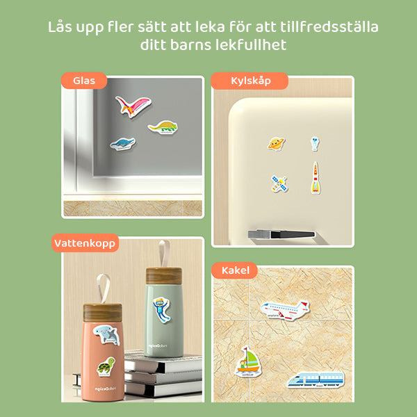 "Bärbar Jelly Quiet-Bok för barn med sex färgglada teman som djur och rymden, lätt att bära med handtag."