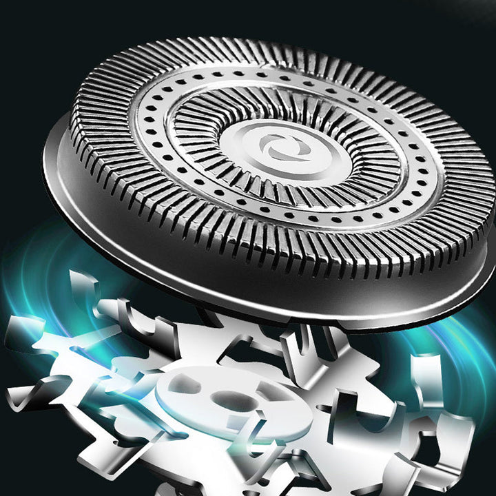 "Bärbar mini elektrisk rakapparat, kompakt design, ergonomiska konturer, idealisk för resor och daglig rakning."