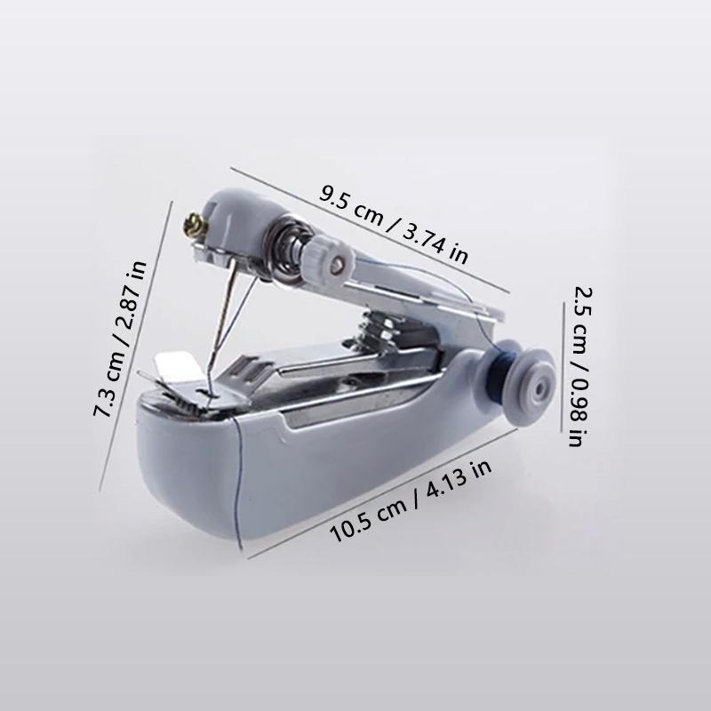 Bärbar mini symaskin i plast med multifärg i kompakt format för snabba reparationer och hobbyprojekt.