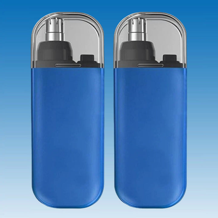 "Bärbar näshårstrimmer i stilren design, kompakt och vattentät, perfekt för smärtfri trimning av näshår."