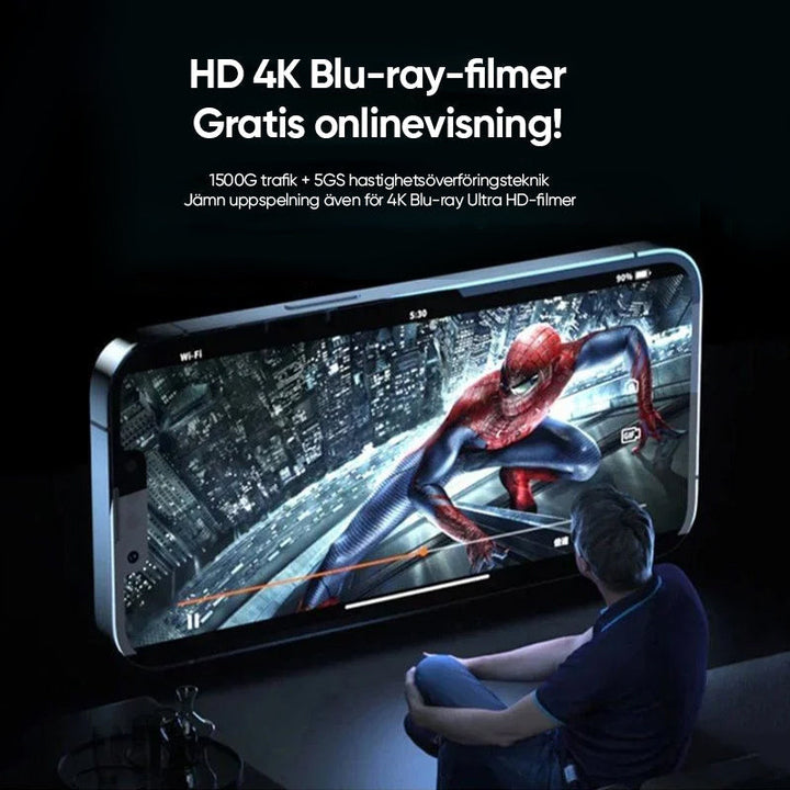 "Bärbar trådlös WiFi-router med 4G/5G-antenn, kompakt design, vit färg, 2100mAh batteri för lång användningstid."