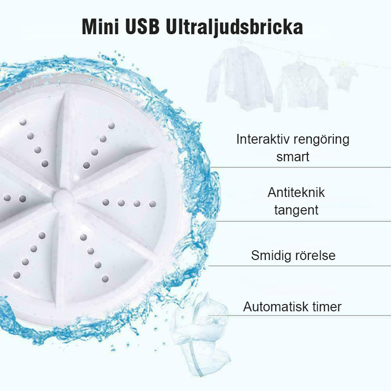 "Bärbar ultraljudsdiskmaskin för små utrymmen, kompakt design med USB-ström, silverfärgad och idealisk för multifunktionell a