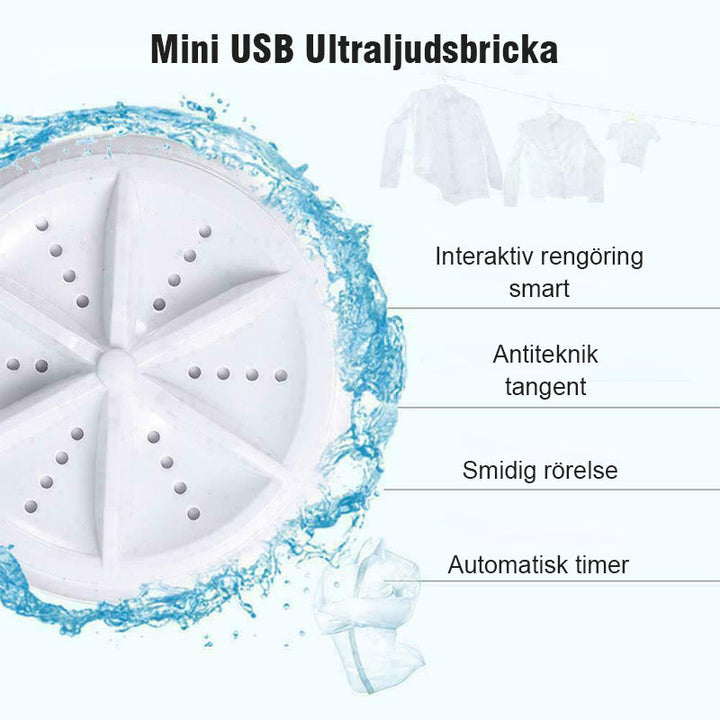 "Bärbar ultraljudsdiskmaskin för små utrymmen, kompakt design med USB-ström, silverfärgad och idealisk för multifunktionell a